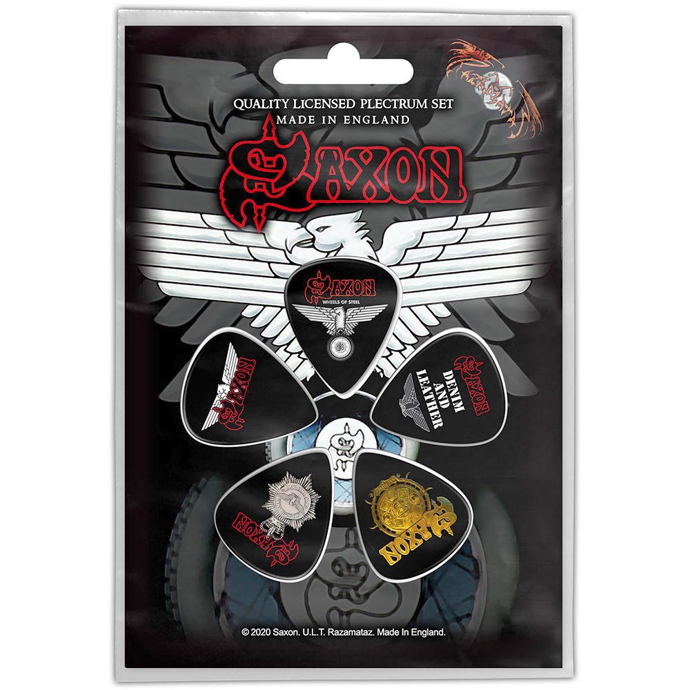 Saxon - Wheels Of Steel Plectrum - Set van 5 - Multicolours